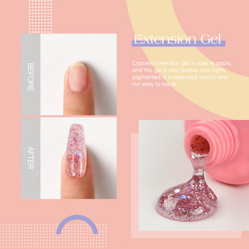 Σετ Poly Nail Gel Πλήρες Σετ Μανικιούρ Glitter Thermal Quick Extension UV Gel Kit Ακρυλικό Solution Soak Off Nail Gel Polish Σετ