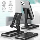 Összehajtható táblagép mobiltelefon asztali telefonállvány iPad iPhone-hoz Samsung asztali tartó Állítható asztali tartó Okostelefon állvány
