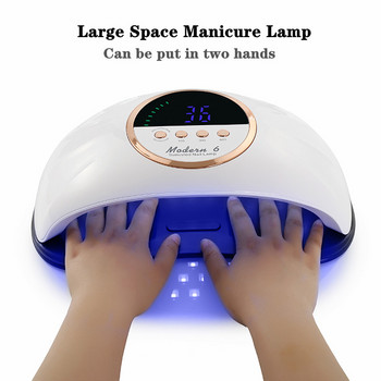 2022 Large Space UV λάμπα φωτοθεραπείας νυχιών Μοντέρνα 6/3 LED φως νυχιών Quick Dryer Cure Gel για μανικιούρ νυχιών Fit Two Hands