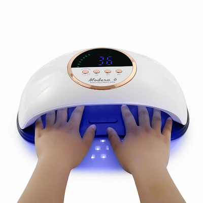 2022 Didelės erdvės UV nagų fototerapijos lempa Šiuolaikinė 6/3 LED nagų lemputė greitai džiovinama želė nagų manikiūro mašina tinka dviem rankoms