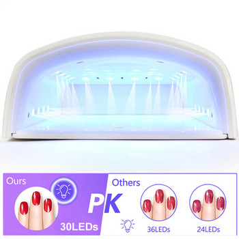 Επαγγελματική επαναφορτιζόμενη λάμπα νυχιών UV LED για σκλήρυνση όλων των νυχιών βερνίκι μανικιούρ πεντικιούρ Ασύρματα ασύρματα στεγνωτήρια νυχιών