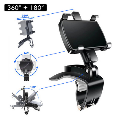 Universaalne autotelefoni hoidja armatuurlaud, lihtsalt klambriga kinnitusalus, auto GPS-ekraani kronstein, auto esiosa armatuurlaua tugialus iPhone`i jaoks