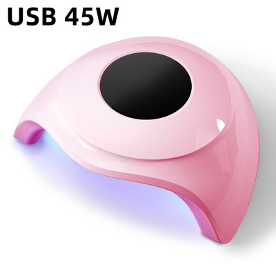 Lampă pentru unghii cu LED UV, cu lumină dublă, 220W, 57 Senzor inteligent, cu 4 viteze, lac de unghii, terapie cu lumină de copt, uscător de unghii, instrument pentru arta unghiilor