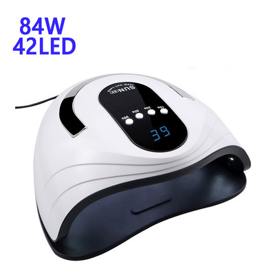 Lampă UV 90/72W Uscător de unghii cu LED cu afișaj LCD cu senzor 10/30/60/90 Timer pentru toate gelurile Lampă profesională pentru manichiură pentru unghii
