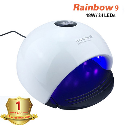 Márka Rainbow 9 LED UV lámpa 48W SUN Light LED UV Körömszárító gép Körömlakk Gél Körömdíszítő eszközök