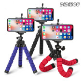 Stativ za kameru za mobitele Podesivi držač Fleksibilna spužva Octopus Mini stativ za iPhone Samsung Xiaomi Phone stalak Clip
