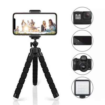 Stativ za kameru za mobitele Podesivi držač Fleksibilna spužva Octopus Mini stativ za iPhone Samsung Xiaomi Phone stalak Clip