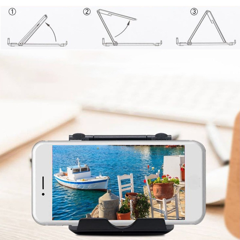 Prijenosni držač za telefon Stolni stalak za mobilni telefon Stolni držač za iPhone 12 11 Huawei Xiaomi Mi Samsung Plastični držač za radnu površinu