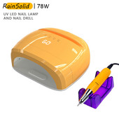 2 Az 1-ben 78 W-os LED UV lámpa elektromos körömfúró géppel gél lakk szárító köröm lámpához 30s/60s Time Auto Sensor Manikűr eszköz