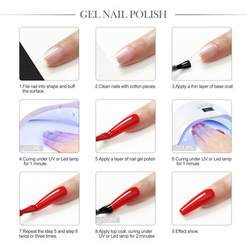 COSCELIA 7ml Gel Nail Polish Glitter Set Base Top Need UV LED Lamp Semi Permanent Paint Hybrid Nails Gel Tools From RU