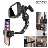 Suport pentru telefon pentru mașină, multifuncțional, rotativ la 360 de grade, oglindă retrovizoare automată, Suport pentru agățat cu clemă Suport pentru telefon mobil în mașină