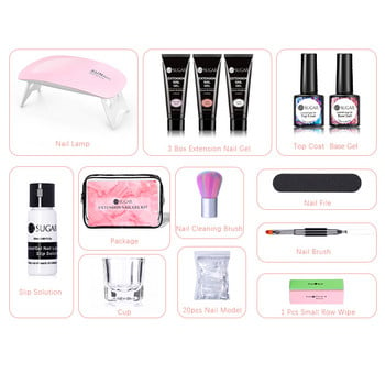 UR SUGAR Extension Nail Gel Kit Quick Extension Clear White Pink Gel UV Building Hard Gel Polish Enhancement manicure