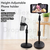 Nastaviteľná výška stolového držiaka na telefón, zdvíhací stojan na tablet pre iPad, iPhone, Samsung, univerzálny držiak na mobilný telefón pre živé vysielanie