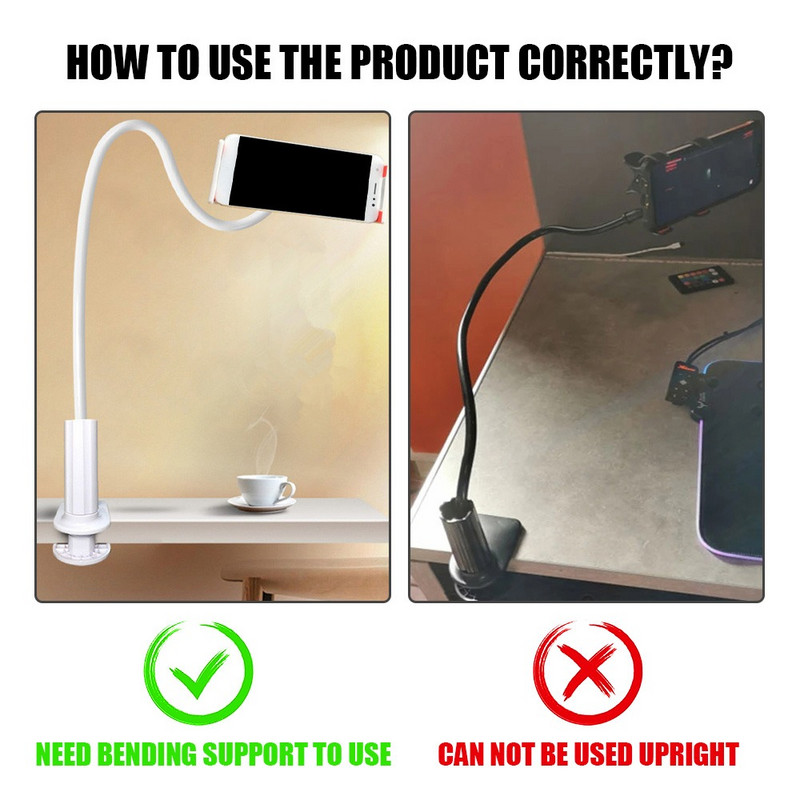 Universal Mobile Phone Lazy Holder Επιτραπέζια βάση τηλεφώνου Ευέλικτη βάση στήριξης γραφείου κρεβατιού 75cm Υποστήριξη για iPhone Samsung Xiaomi