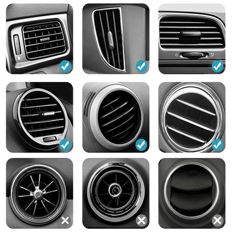 Suport pentru telefon mobil pentru tabloul de bord al mașinii Suport universal pentru telefon mobil Suport auto pentru ventilație Suport GPS pentru iPhone Samsung