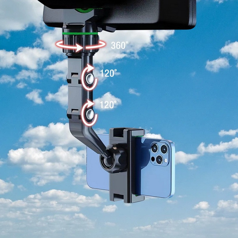 Mitmeotstarbeline reguleeritav auto mobiiltelefoni hoidik Universaalne tahavaatepeegli/peatoe GPS telefonihoidik iPhone`i Samsung Xiaomi jaoks