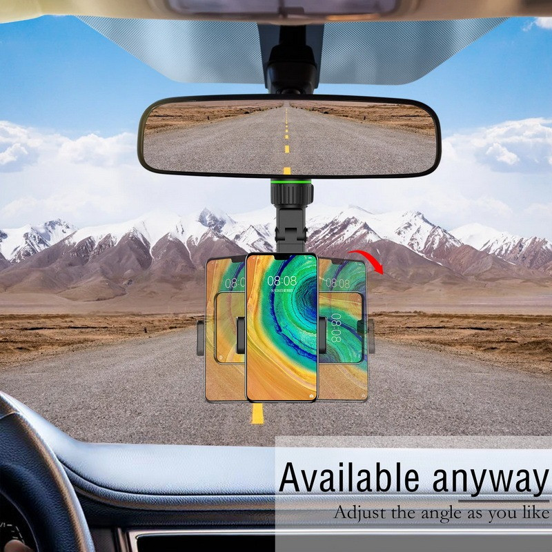 Mitmeotstarbeline reguleeritav auto mobiiltelefoni hoidik Universaalne tahavaatepeegli/peatoe GPS telefonihoidik iPhone`i Samsung Xiaomi jaoks