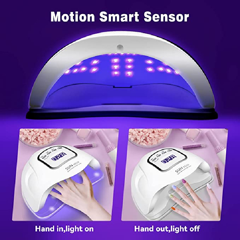 SUN X5 MAX professzionális körömszárító UV LED körömlámpa LCD kijelzővel 4 időzítő géllakk szárító lámpa manikűr pedikűr szalon eszköz