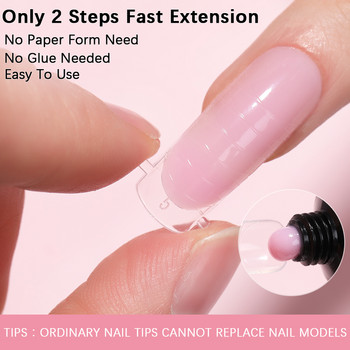UR SUGAR Nude Pink Clear Quick Extension UV Gel Kit with 6W LED Lamp Set Acrylic Gel Polish Nail Art Tool Design Design