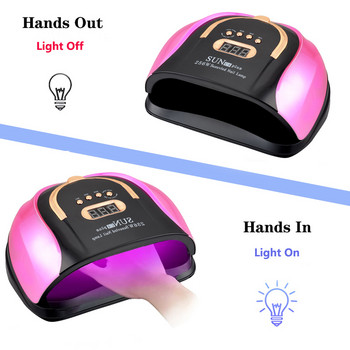 57 бр. UV LED гел лак за нокти Professiona Машина за сушене на нокти Високомощна лампа за сушене на нокти Маникюр Сензор за таймер с четири скорости