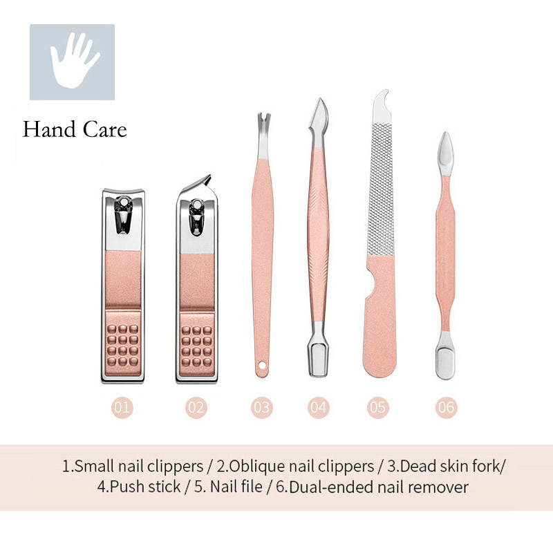 7-18 vnt Manikiūro rinkinys Nagų kirpimo mašinėlė Profesionalus pedikiūro žirklių rinkinys Asmeninės priežiūros rinkinys Nerūdijančio plieno žnyplės nagų kirpimo įrankiai