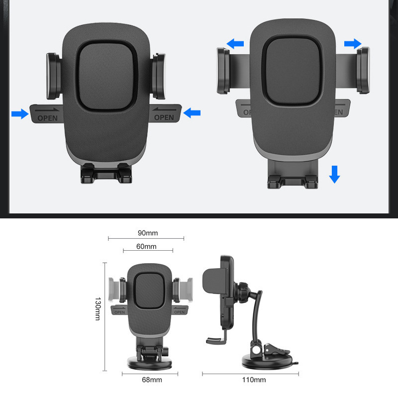 Untoom Sucker autós telefontartó mobil mobiltelefon tartó állvány autóban univerzális autós telefontartó iPhone 13 12 11 Pro Max Xiaomihoz