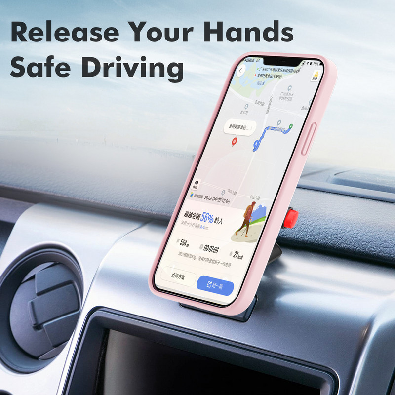 Untoom Quick Mount Držač za telefon u automobilu Nema magneta za nadzornu ploču u automobilu Nosač za mobilni telefon GPS nosači Držač za mobitel za zidni stol