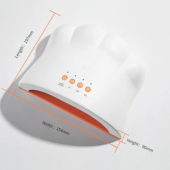 48W Сладка UV LED лампа за нокти Сушилня за нокти с форма на котешка лапа с 3 таймера Светлина за гел лак за нокти Домашен салон Маникюр Оборудване за нокти
