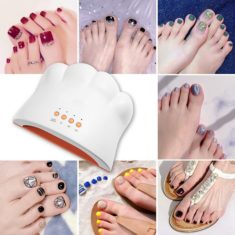 48W slatka UV LED svjetiljka za nokte Sušilo za nokte u obliku mačje šape s 3 mjerača vremena Svjetlo za gel lak za nokte Kućni salon Manikura Oprema za nokte