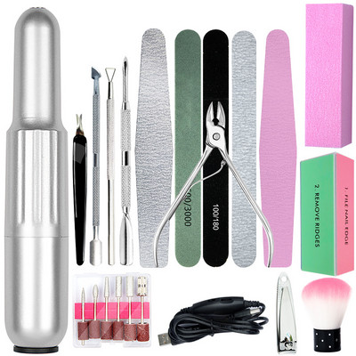 Kit de manichiură Dispozitiv de tăiat unghii Gel acrilic Cutter francez pentru unghii false Kit de tăiere cu filet cu Kit de împingere a cuticulelor Instrumente de manichiură acrilice