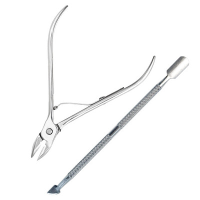 Kit de manichiură Dispozitiv de tăiat unghii Gel acrilic Cutter francez pentru unghii false Kit de tăiere cu filet cu Kit de împingere a cuticulelor Instrumente de manichiură acrilice