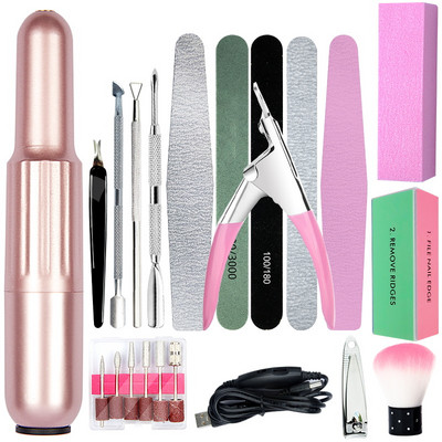 Kit de manichiură Dispozitiv de tăiat unghii Gel acrilic Cutter francez pentru unghii false Kit de tăiere cu filet cu Kit de împingere a cuticulelor Instrumente de manichiură acrilice