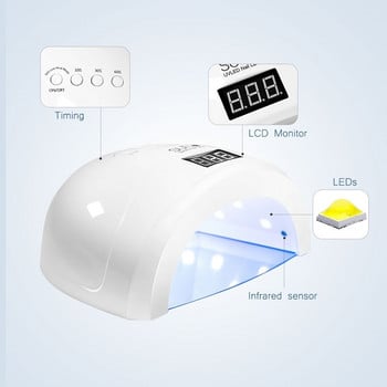 Λάμπα Led Nail SUN1S Λάμπα νυχιών UV Sun One Led Lamp 30 LED 24/48W Διακόπτης Ultraviolet Nail Dryer Lamp Vernis Gel Nail