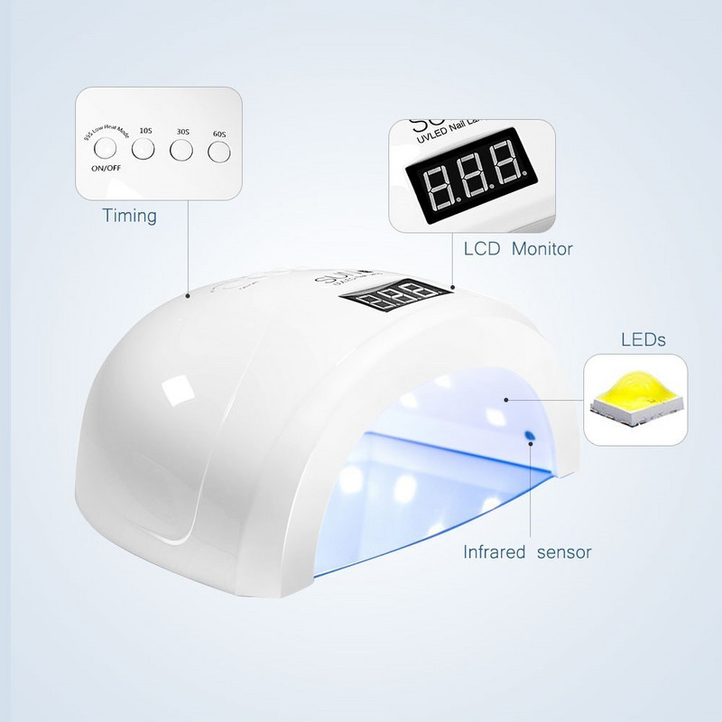 Led Lamp Nail SUN1S Nail UV lámpa Sun One Led Lamp 30 LED 24/48W Switch Ultraibolya Körömszárító lámpa Vernis Gel Nail Tool