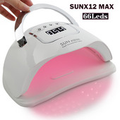 2022 SUN X10/11/12 MAX 66 Lampă de gheață pentru unghii Lampă cu LED UV pentru uscător de manichiură pentru lampă cu led pentru unghii Lampă cu gel pentru ocul unelte pentru lampă