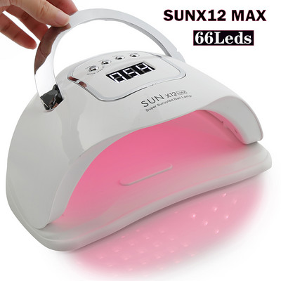 2022 SUN X10/11/12 MAX 66 Lampă de gheață pentru unghii Lampă cu LED UV pentru uscător de manichiură pentru lampă cu led pentru unghii Lampă cu gel pentru ocul unelte pentru lampă