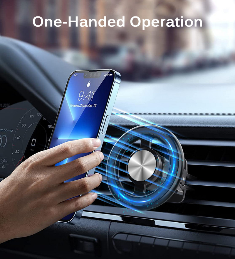 Untoom Μαγνητική θήκη τηλεφώνου αυτοκινήτου για iPhone 14 13 12 Pro Max Mini Universal Magnet Αεραγωγός αυτοκινήτου Στήριγμα κινητού τηλεφώνου για MagSafe