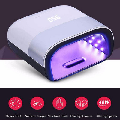 SUN3 UV LED Lampă pentru unghii Mașină 48w Uscător electric de unghii pentru întărirea gelului de constructor Lac Smart Auto Senzor LED Lumină Instrumente pentru unghii Artă