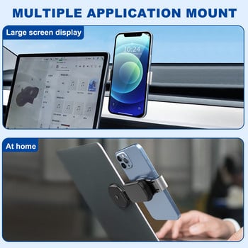 Untoom Магнитен държач за телефон за кола Стойка за мобилен телефон Магнит Поддръжка за мобилен телефон за кола за Tesla Model 3 Model Y Стойка за стойка за мобилен телефон
