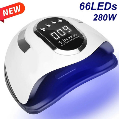 SUN X11 Max UV LED körömlámpa gyorsan száradó gél körömlakk szárítóhoz 66LEDS otthoni használatra jéglámpa automatikus érzékelővel manikűr szalonhoz