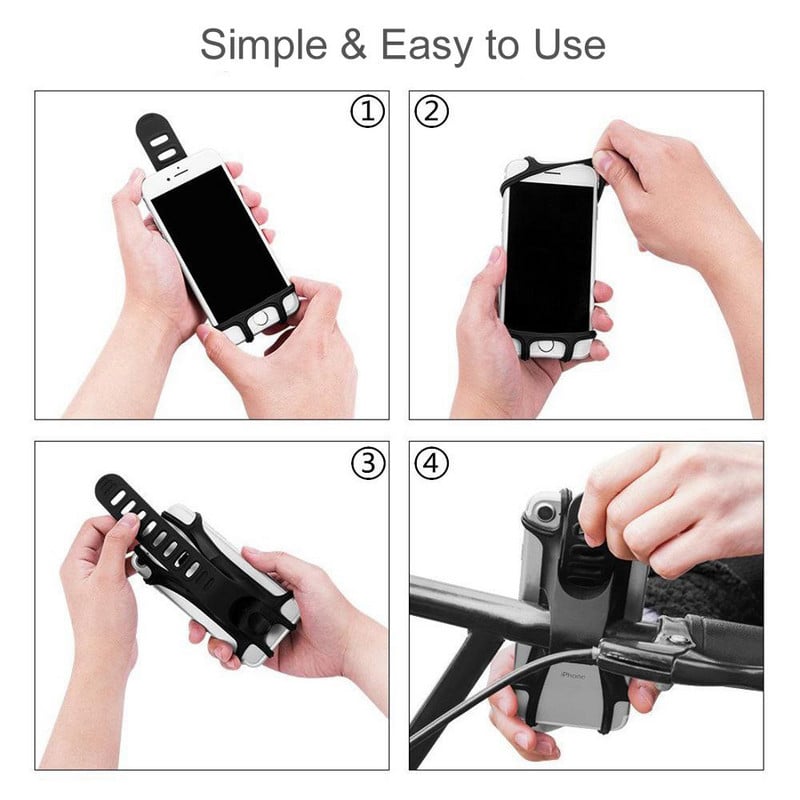 Untoom Bike Držač za telefon za iPhone X Xs Max 8 Samsung S8 S7 Silikonski nosač za kolica na upravljaču bicikla za 4-6 inčni mobilni telefon
