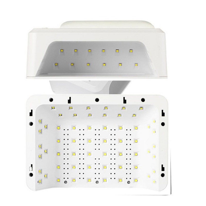 60 LED-es körömlámpa kézi párna, nagy kapacitású, helyben hordozható 72 W-os, nagy teljesítményű professzionális körömszárító géllakkhoz