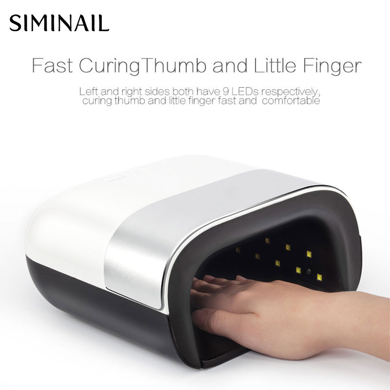 SIMINAIL 48w Sun Nail LED lámpa Köröm szárító LED lámpa Minden típusú Köröm UV Gél Lakk Építőszárítás 48 w 36db 365 405
