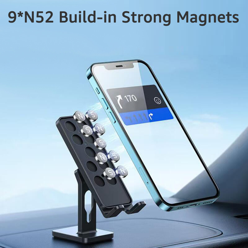 Suport magnetic universal pentru telefon auto Untoom 9 magneți puternici de putere Suport pentru telefon auto Suport pentru telefon mobil Suport GPS pentru tabloul de bord auto