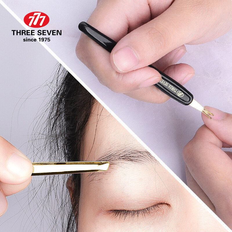 TRYS SEPTYNI/777 6vnt. Prabangus manikiūro nagų kirpimo mašinėlių rinkinys 14K paauksuotas profesionalios pedikiūro priežiūros priemonės Dovanos