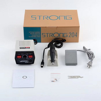 Ηλεκτρικό τρυπάνι νυχιών Strong 210 204 65W 400000RPM Εξοπλισμός νυχιών για Σετ μανικιούρ πεντικιούρ Ηλεκτρικό γυάλισμα λίμας νυχιών