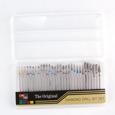 30 buc/lot freze cu diamant pentru aparatul Manciure mașină de frezat burghiu electric pentru unghii burr pile rotative pentru cuticule instrumente pentru unghii