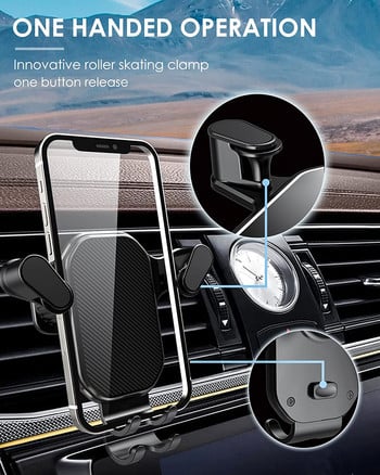 Untoom Gravity Car Phone Holder Стойка за мобилен телефон GPS Support Car Air Vent Mount за iPhone 13 12 11 Pro Max Xr Xiaomi Samsung