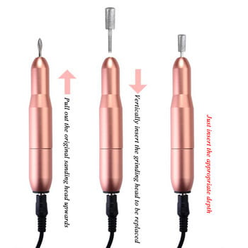 Електрическа машина за пробиване на нокти 20000 RMP Комплект фрези за машина за премахване на гел за маникюр Инструмент за полиране на нокти Инструмент