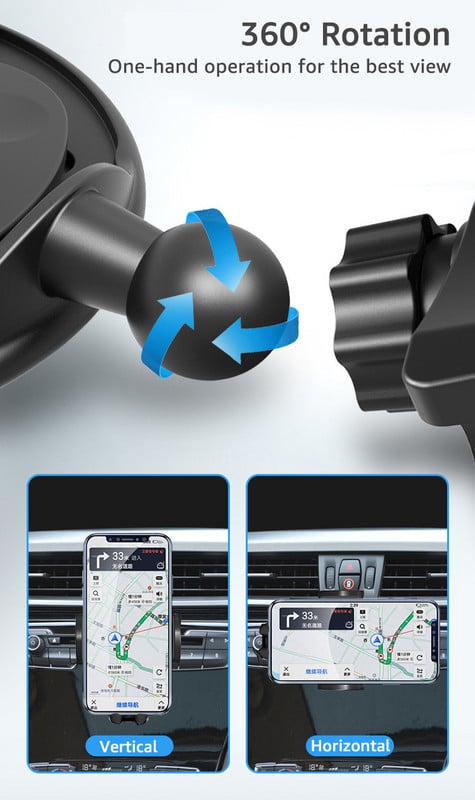 Untoom Universal CD υποδοχή θήκη τηλεφώνου αυτοκινήτου Περιστροφή 360 μοιρών Βάση κινητού τηλεφώνου αυτοκινήτου Βάση κινητού τηλεφώνου στο αυτοκίνητο για iPhone Samsung Redmi